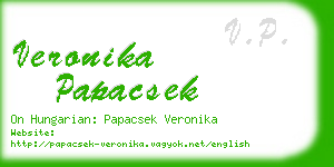 veronika papacsek business card